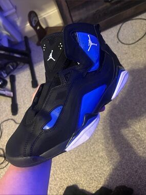 Men’s Black & Royal Blue High-Top Sneakers